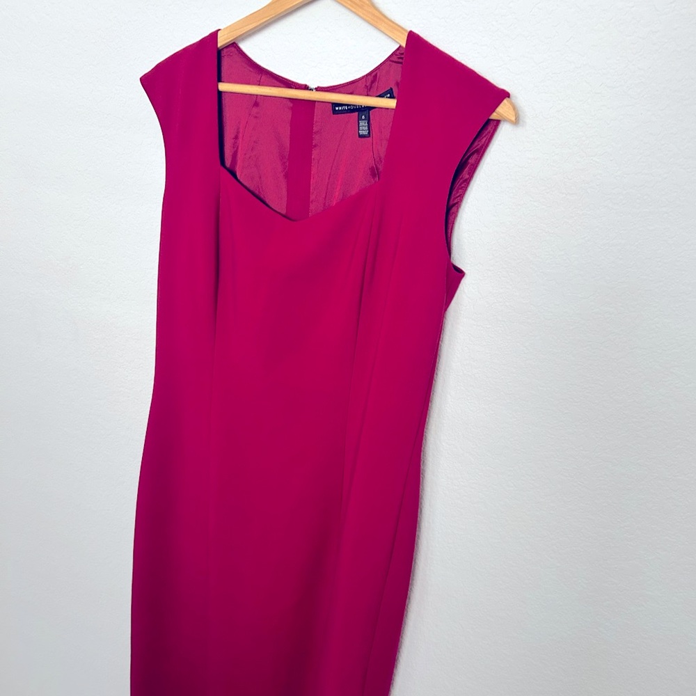 Garnet /red knee length dress, size 6.